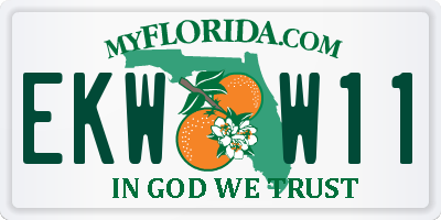 FL license plate EKWW11