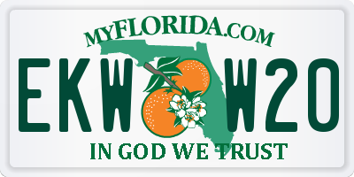 FL license plate EKWW20