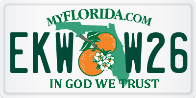 FL license plate EKWW26