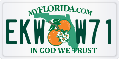FL license plate EKWW71