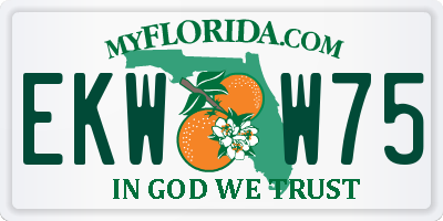 FL license plate EKWW75
