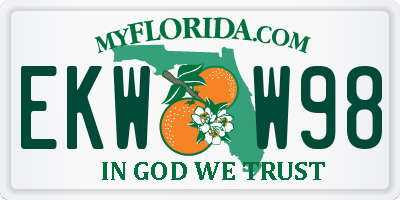 FL license plate EKWW98