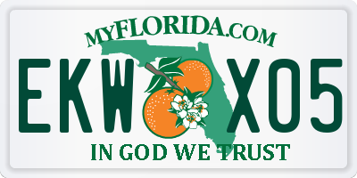 FL license plate EKWX05