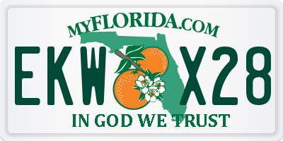 FL license plate EKWX28