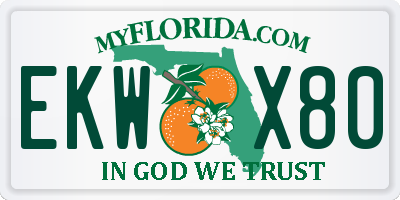 FL license plate EKWX80