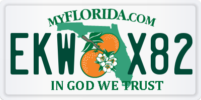 FL license plate EKWX82