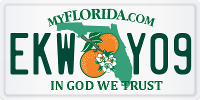 FL license plate EKWY09