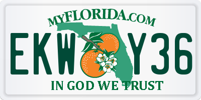 FL license plate EKWY36