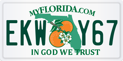 FL license plate EKWY67