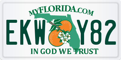 FL license plate EKWY82
