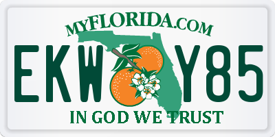 FL license plate EKWY85