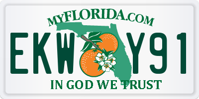 FL license plate EKWY91