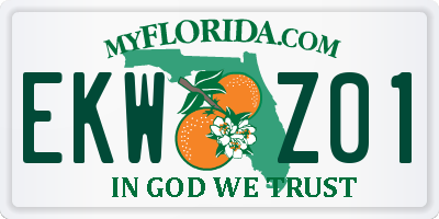 FL license plate EKWZ01