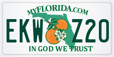 FL license plate EKWZ20