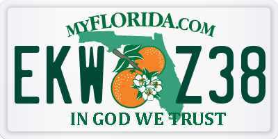 FL license plate EKWZ38