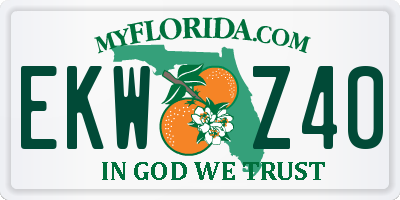 FL license plate EKWZ40