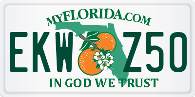 FL license plate EKWZ50