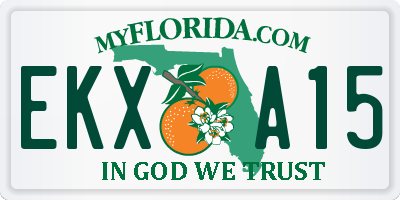 FL license plate EKXA15