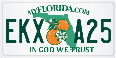 FL license plate EKXA25