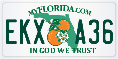 FL license plate EKXA36