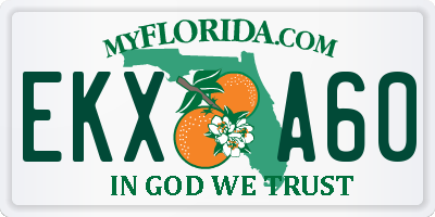 FL license plate EKXA60