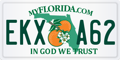 FL license plate EKXA62