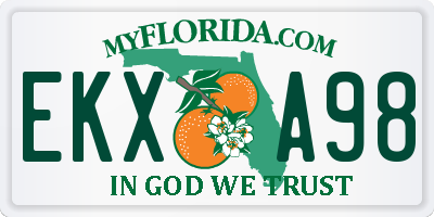 FL license plate EKXA98