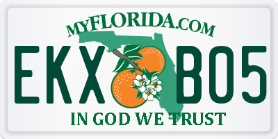 FL license plate EKXB05
