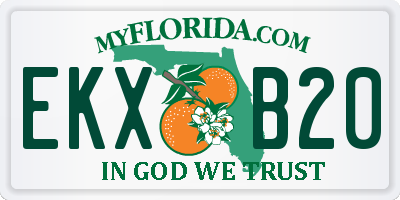 FL license plate EKXB20