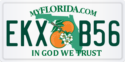 FL license plate EKXB56