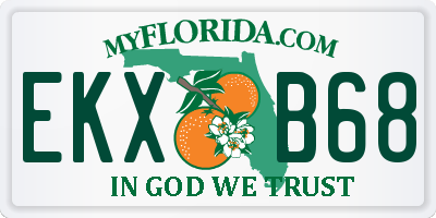 FL license plate EKXB68