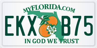 FL license plate EKXB75