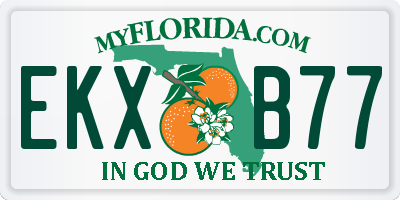 FL license plate EKXB77