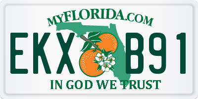 FL license plate EKXB91