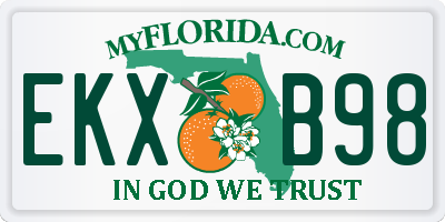 FL license plate EKXB98