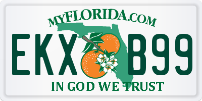 FL license plate EKXB99