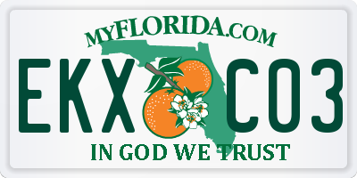 FL license plate EKXC03