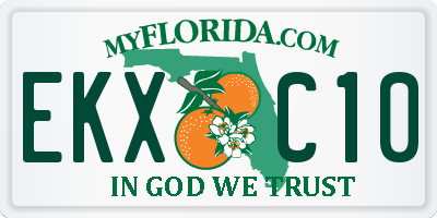 FL license plate EKXC10
