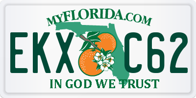 FL license plate EKXC62