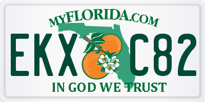 FL license plate EKXC82