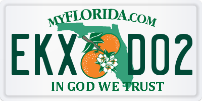 FL license plate EKXD02