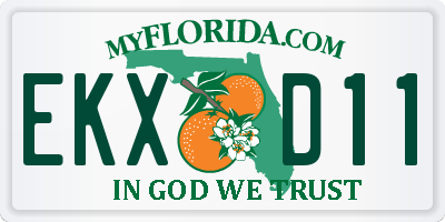 FL license plate EKXD11