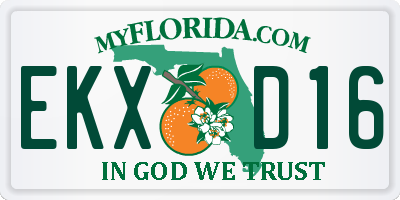FL license plate EKXD16