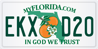 FL license plate EKXD20