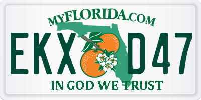 FL license plate EKXD47
