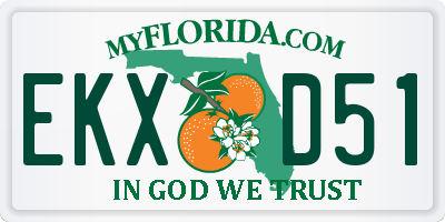 FL license plate EKXD51