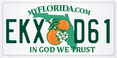 FL license plate EKXD61