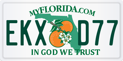 FL license plate EKXD77