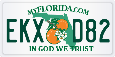 FL license plate EKXD82