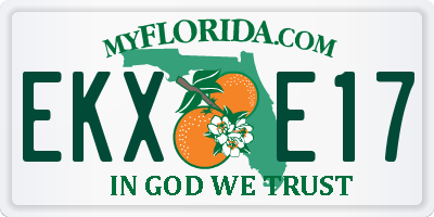 FL license plate EKXE17